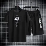Men's Mesh Tee and Short Pant Set, 160 GSM, Waist 28 to 36