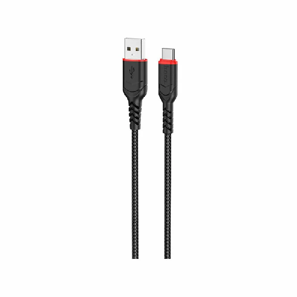 Hoco X59 1M Anti-Bending Type-C Charging Data Cable - Black