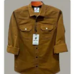 Double Pocket  shirt for men( Golden)