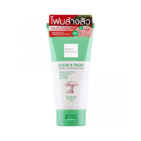 Baby Bright Clear & Treat Acne Cleansing Foam 120g (Thailand)