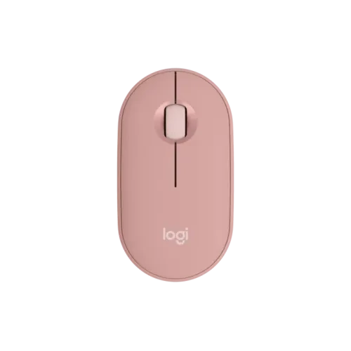 Logitech M350s Pebble Mouse 2, Wireless and Bluetooth Mouse Tonal Rose