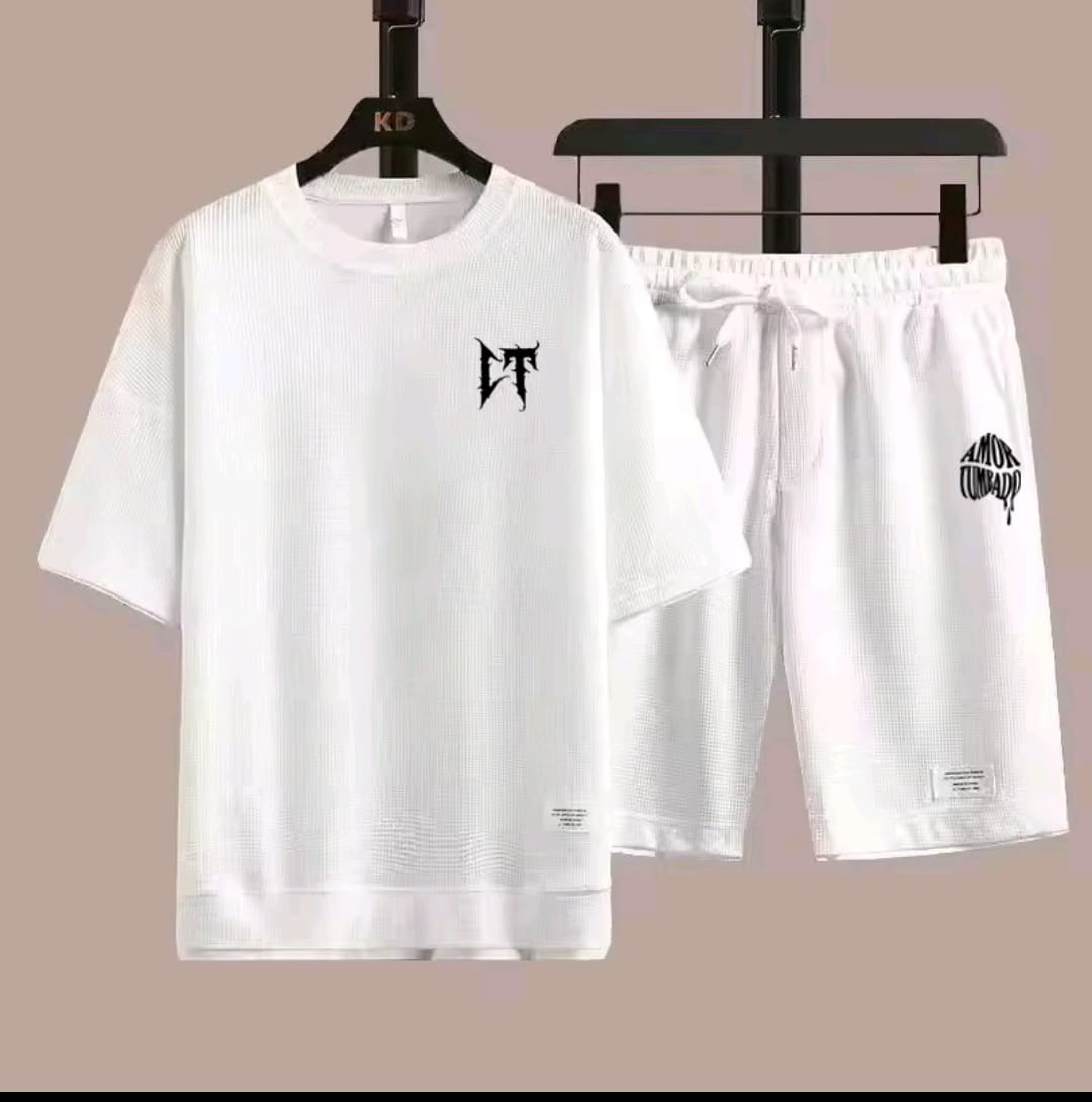 Men's 170 GSM Mesh Fabric Tee and Shorts Set in 6 Colours