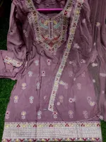 Readymade Crepe Chinon Georgette Three Piece, Sizes 40 to 44
