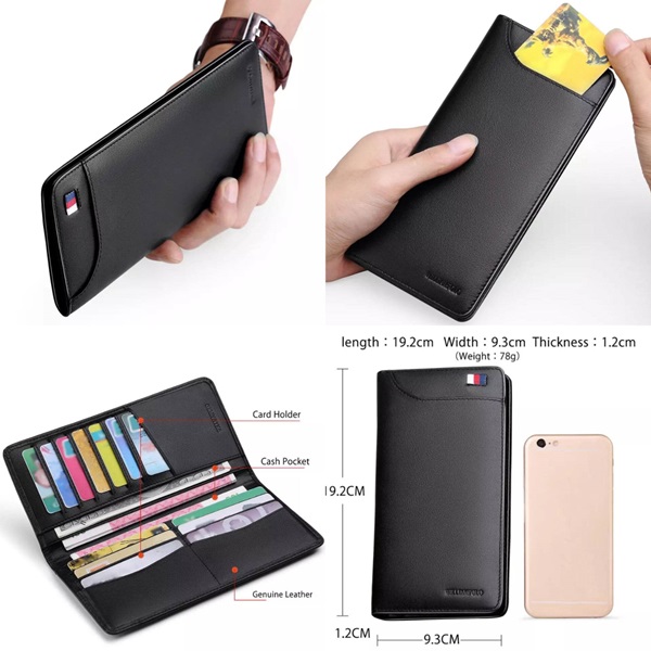 Ultrathin Slim Long Holder Men Wallet