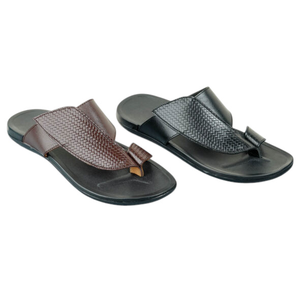Flash Leather Sandal – Black