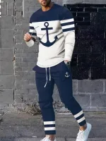 Men's Mesh Jersey Long Sleeve Tee and Trouser Set, 5 Colours