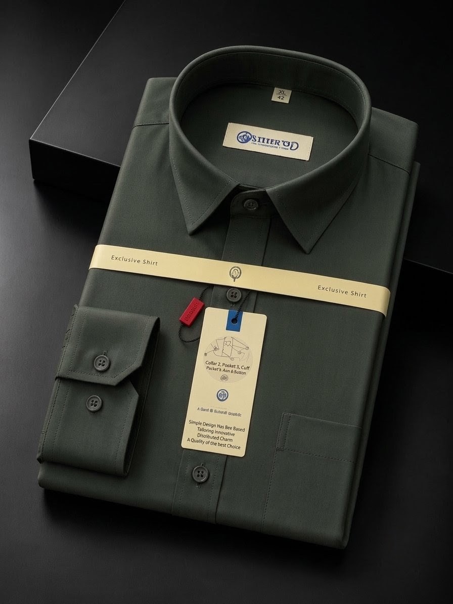 Men's Formal Shirt in Pure Cotton, Chest 42 to 48 Inch