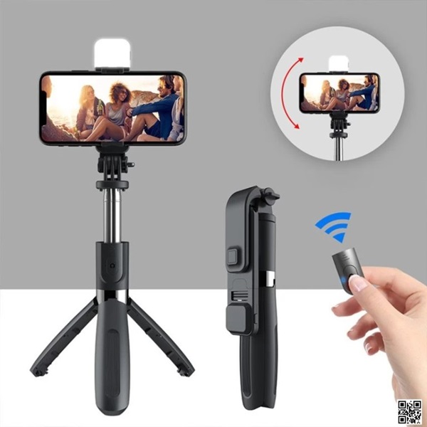 R1S Bluetooth Selfie Stick 4 in 1 Tripod Remote Control Selfie Stand