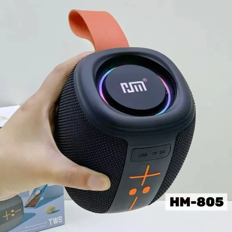 HM-805 Portable Bluetooth Speaker with RGB (Black)