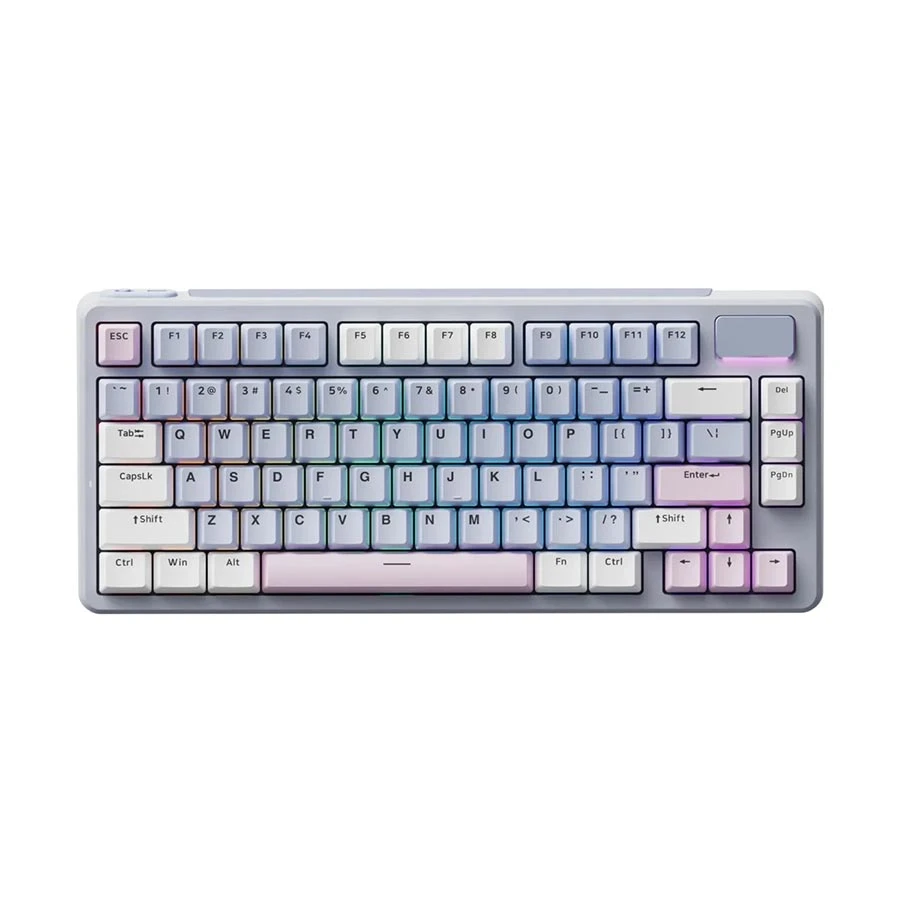 Rapoo V700DIY-75 Tri Mode Silver Switch Mechanical Keyboard Pink Blue