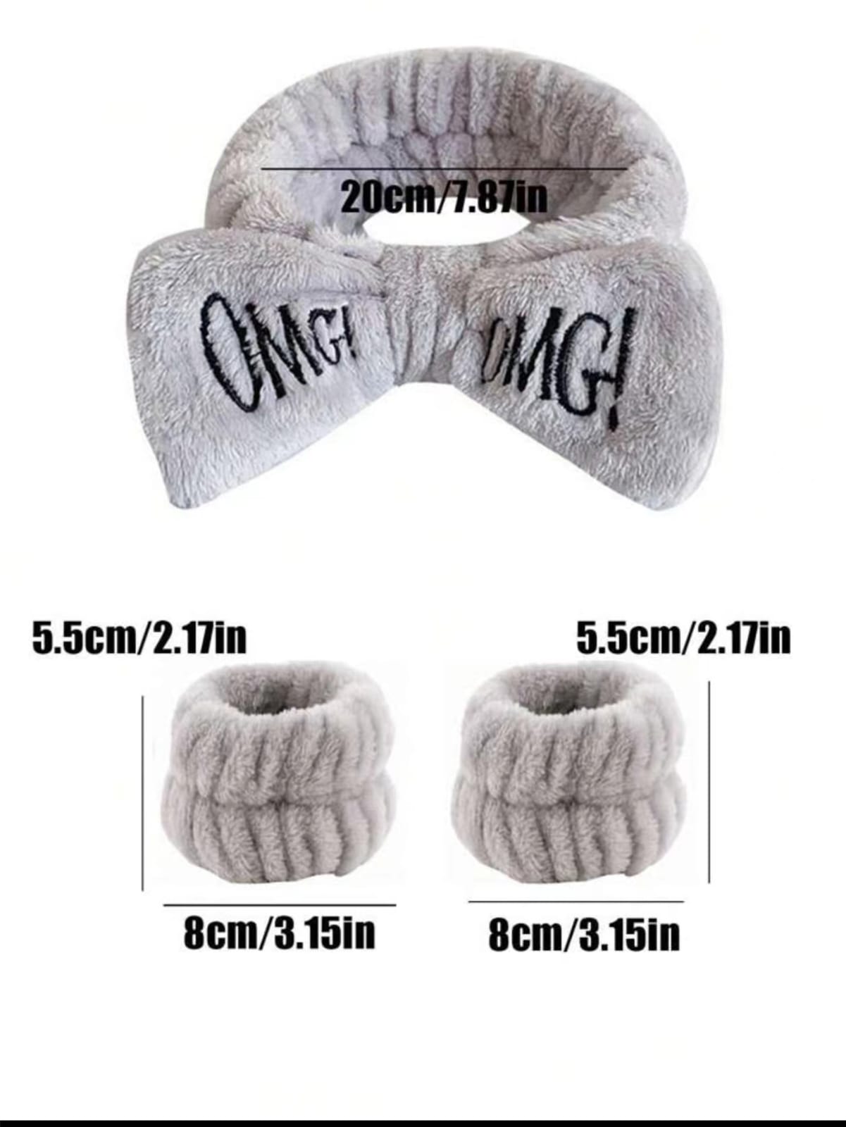 Women's Coral Fleece Bow Headband for Face Washing, 5 Colours