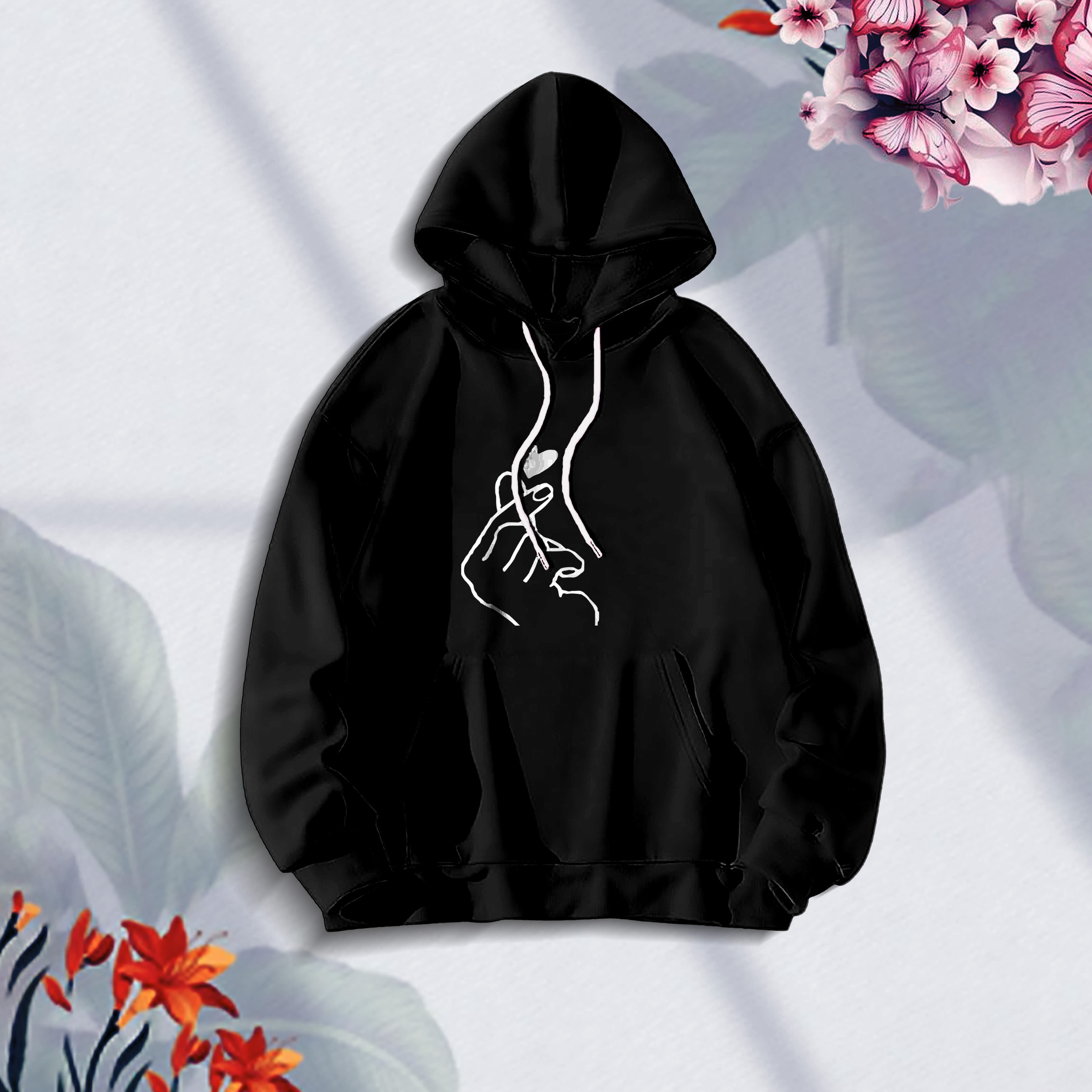 Premium Comfortable (Love Turi-Black) Ladies winter hoodie