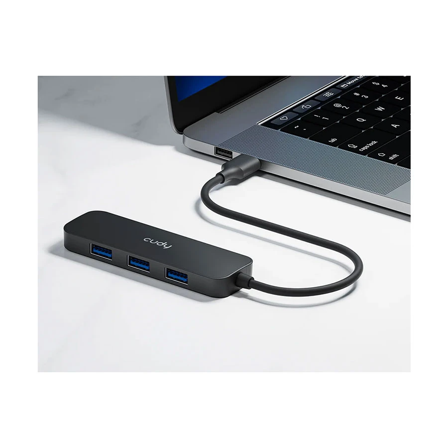 Cudy UH40A USB Male to Quad USB Female Black Hub