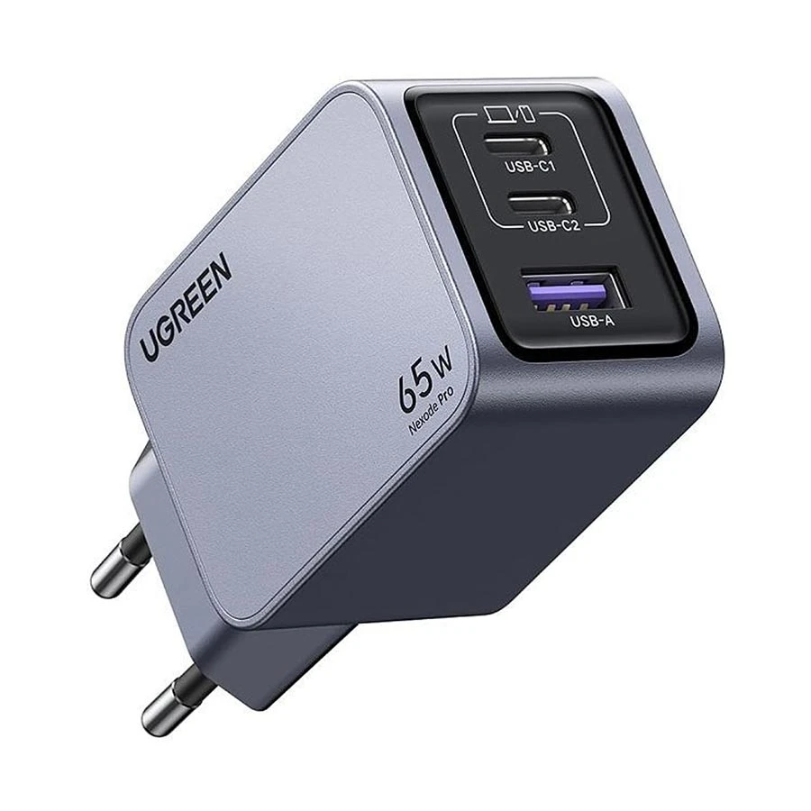 UGREEN Nexode Pro X755 65W GaN USB & Dual USB-C Charger Gray (EU)