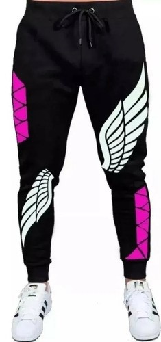 Men's Terry Cotton Jogger Trousers with Rubber Print, 6 Colours