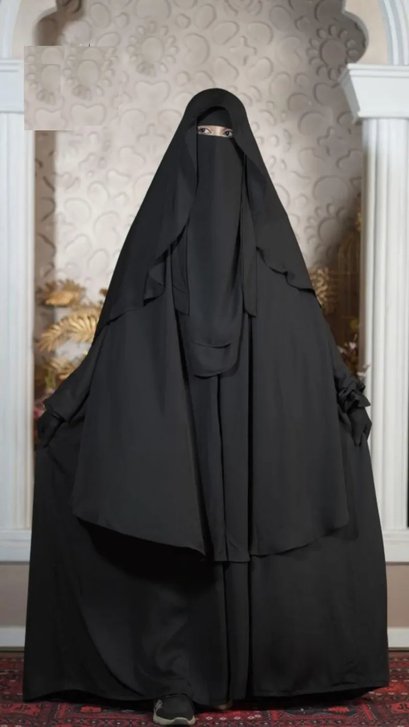 Muslima Borka Set with Hijab and Nikab, Sizes 50 to 56