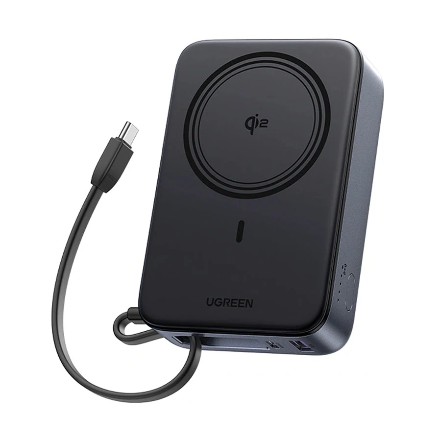 UGREEN PB567 20000mAh 30W Qi2 Magnetic Wireless Power Bank, Space Gray