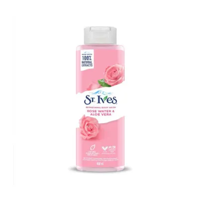 ST.Ives Rose Water & Aloe Vera Refreshing Body Wash 450ml (Thailand)