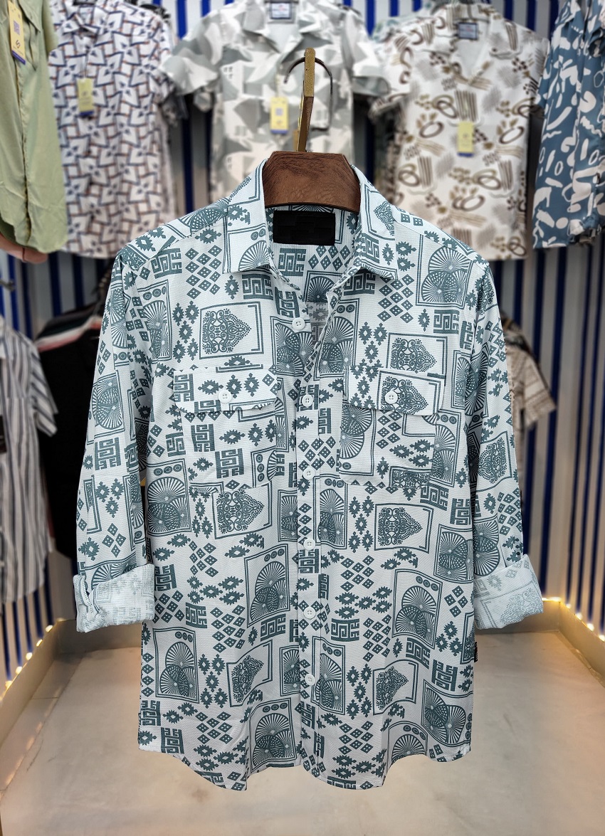 Men's AC Cotton Double Pocket Shirt with Lap Seam