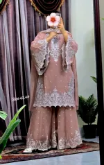 Women's Eid Party Wear Georgette Four Piece with Sequin Work