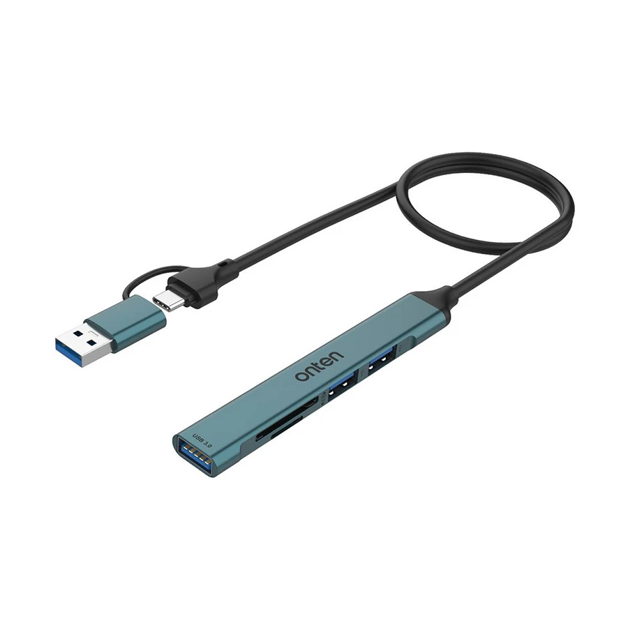 Onten OTN-UCA9705 Type-C & USB to Tri USB, SD & TF Converter