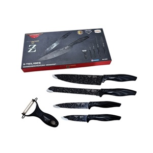 Zepter 5 Pcs Non-Stick Knife Set for Kitchen, Super Sharp high Carbon Stainless Steel Material