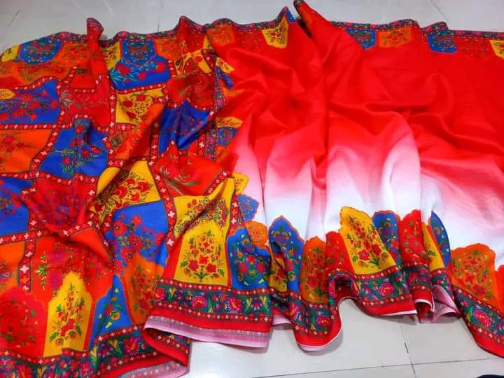 Chanduri Silk Saree with Separate Blouse Piece, 12 Haath