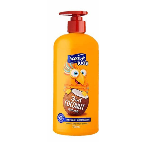 Suave Kids 3in1 Coconut Splash Shampoo Conditioner & Body Wash 700ml (Thailand)