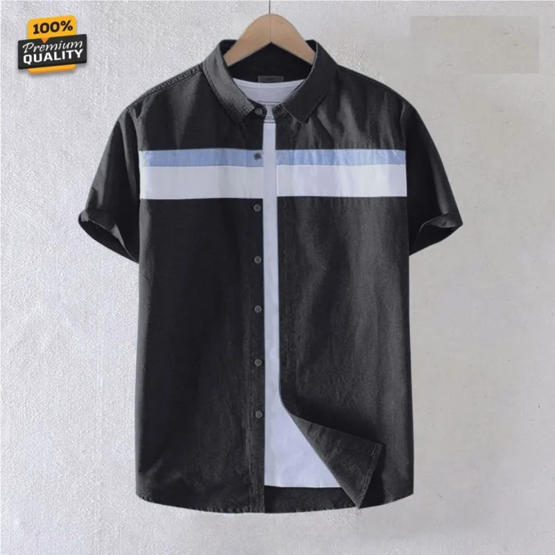 Men's Half Sleeve Oxford Cotton Shirt, Sizes M to XXL