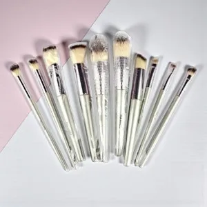 Maange Soft Touch Multiple Combinations 10pcs Makeup Brush Set – Ash Color(China)