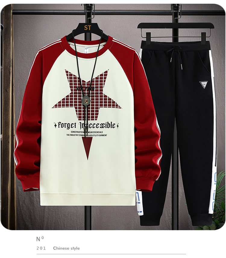 Men's Cotton T-Shirt and 280 GSM Trouser Set, 6 Colours