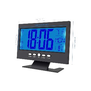 Digital LCD Clock with Calendar, Temperature Sensor, Alarm for Table and Study Desk