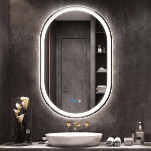 LED Touch Mirror Oval | High intensity LED Mirror(18x30 Inch)