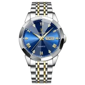 POEDAGAR Fashion Quartz Watch for Men - Blue