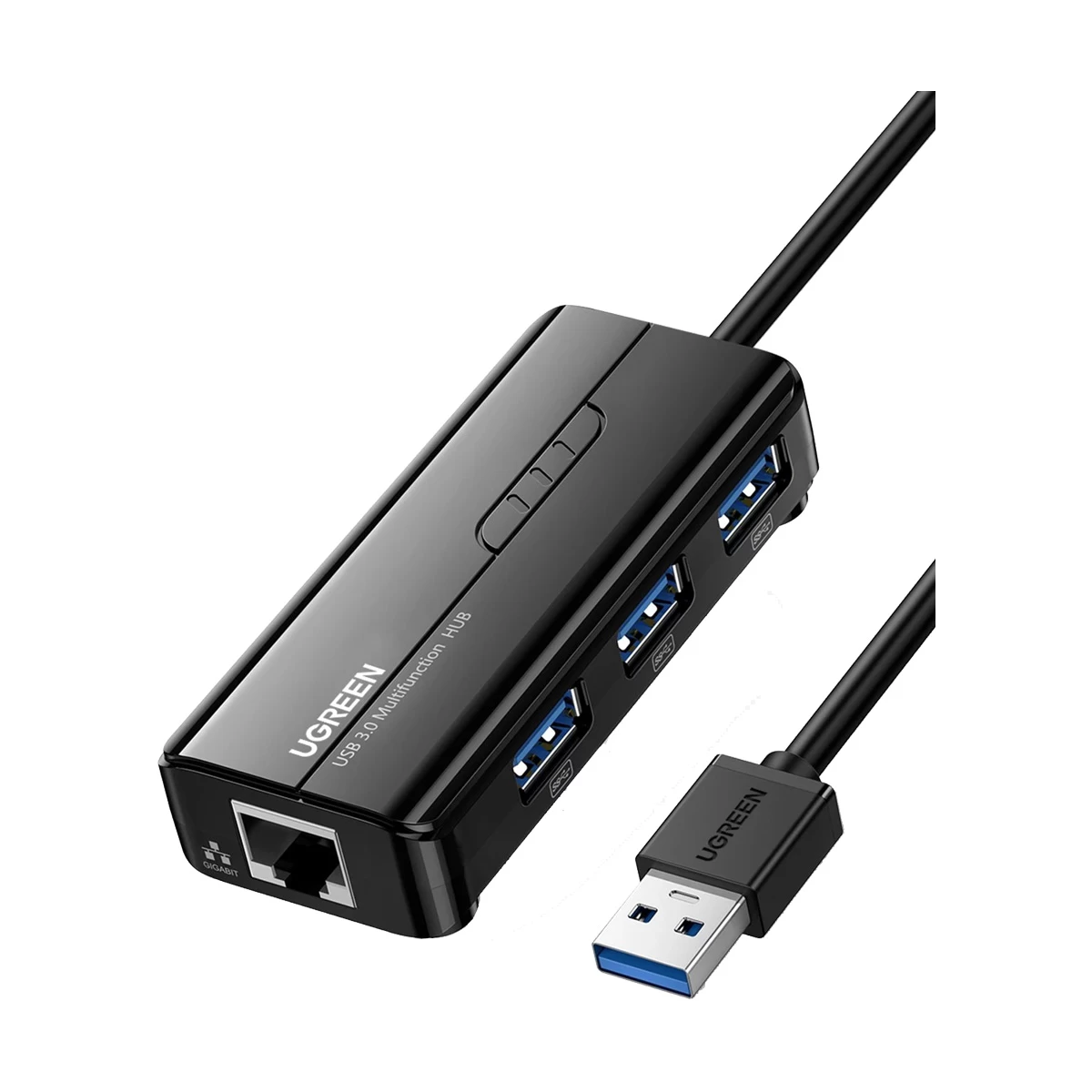 UGREEN 20265 USB 3.0 Hub with Gigabit Ethernet Black