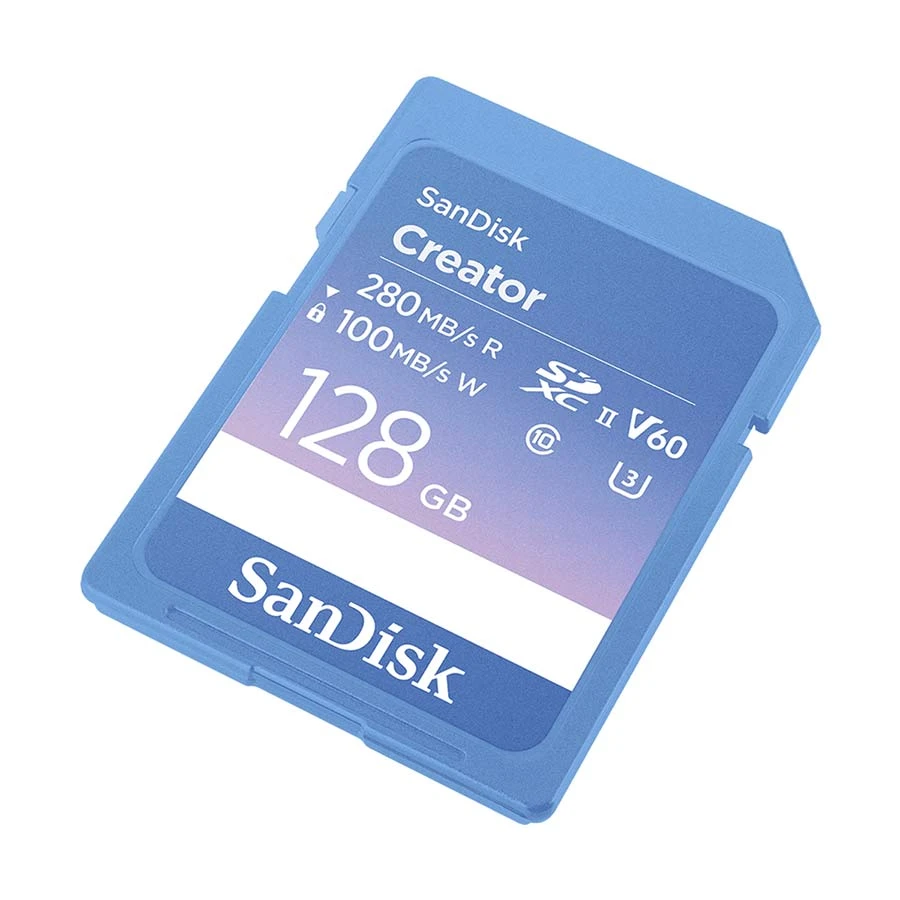 SanDisk Creator 128GB SDXC UHS-II U3 Class 10 V60 Memory Card