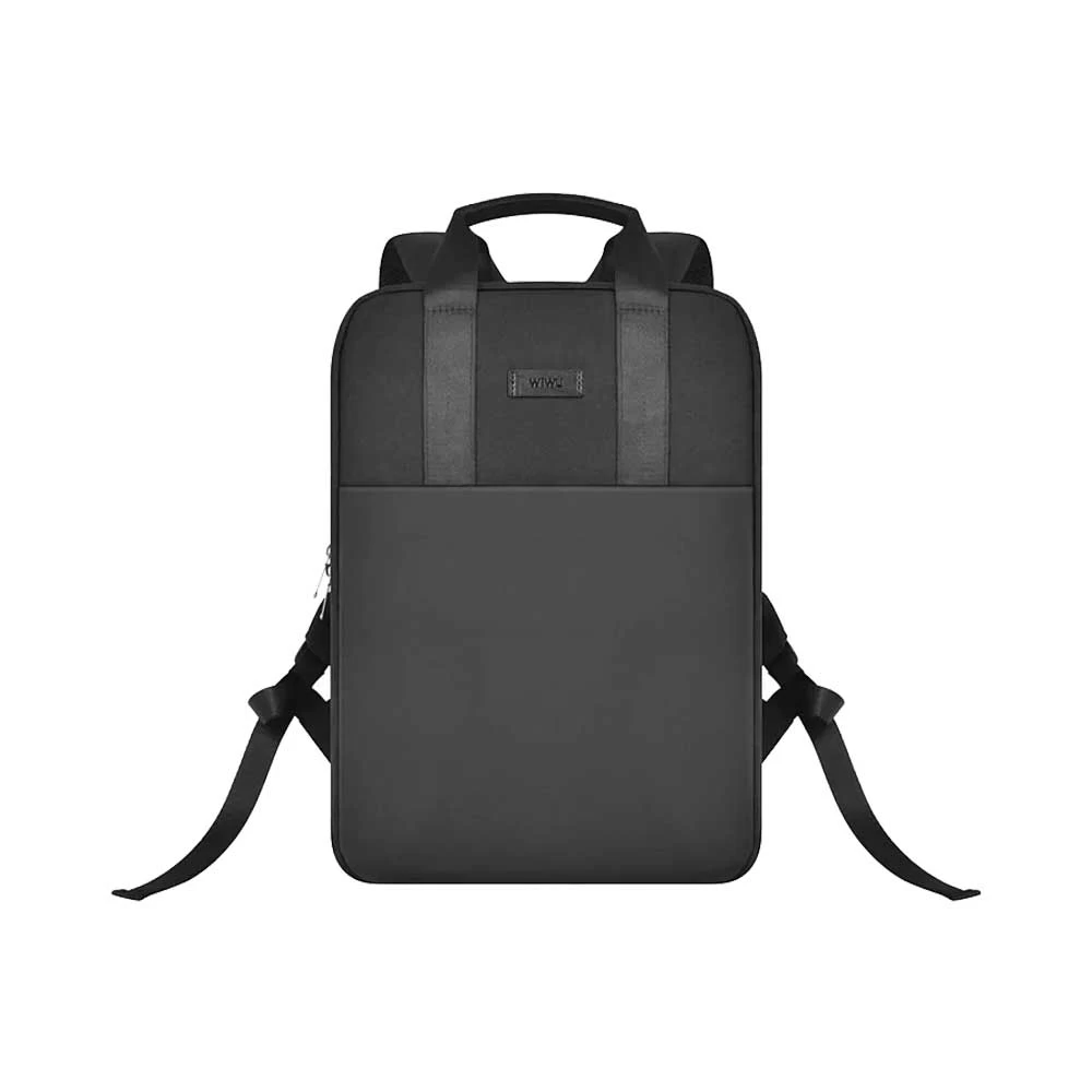 WiWU Minimalist 15.6 Inch Waterproof Black Laptop Backpack