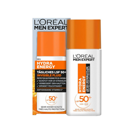 L’Oreal Men Expert Hydra Energetic Daily SPF 50+ Invisible Fluid 50ml (Germany)