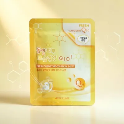 3W Clinic Fresh Coenzyme Q10 Mask Sheet 23g (Korea)