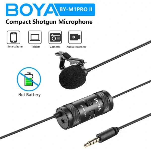 BOYA BY-M1 Pro Ⅱ Universal Lavalier Microphone