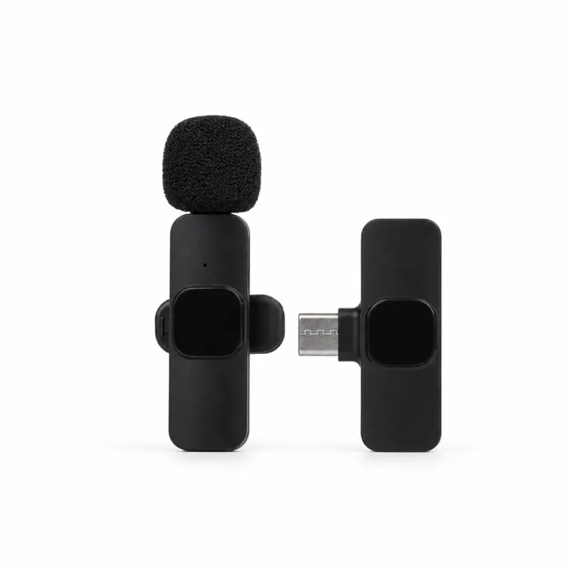 K8 Wireless Microphone for YouTube Vlogging, Video Recording Online Classes with Noise Cancellation Mic Supports (Type  C)