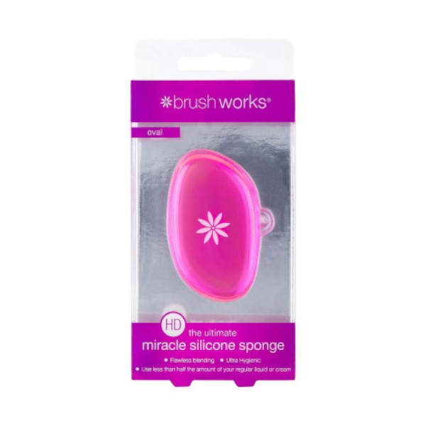 Brushworks HD Miracle Silicone Sponge - Oval Pink (China)