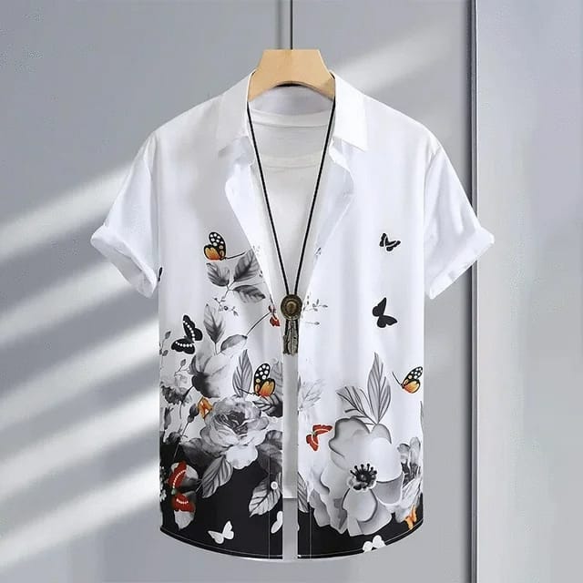 Men's Half Sleeve Slim Fit Cotton Shirt, M to XL