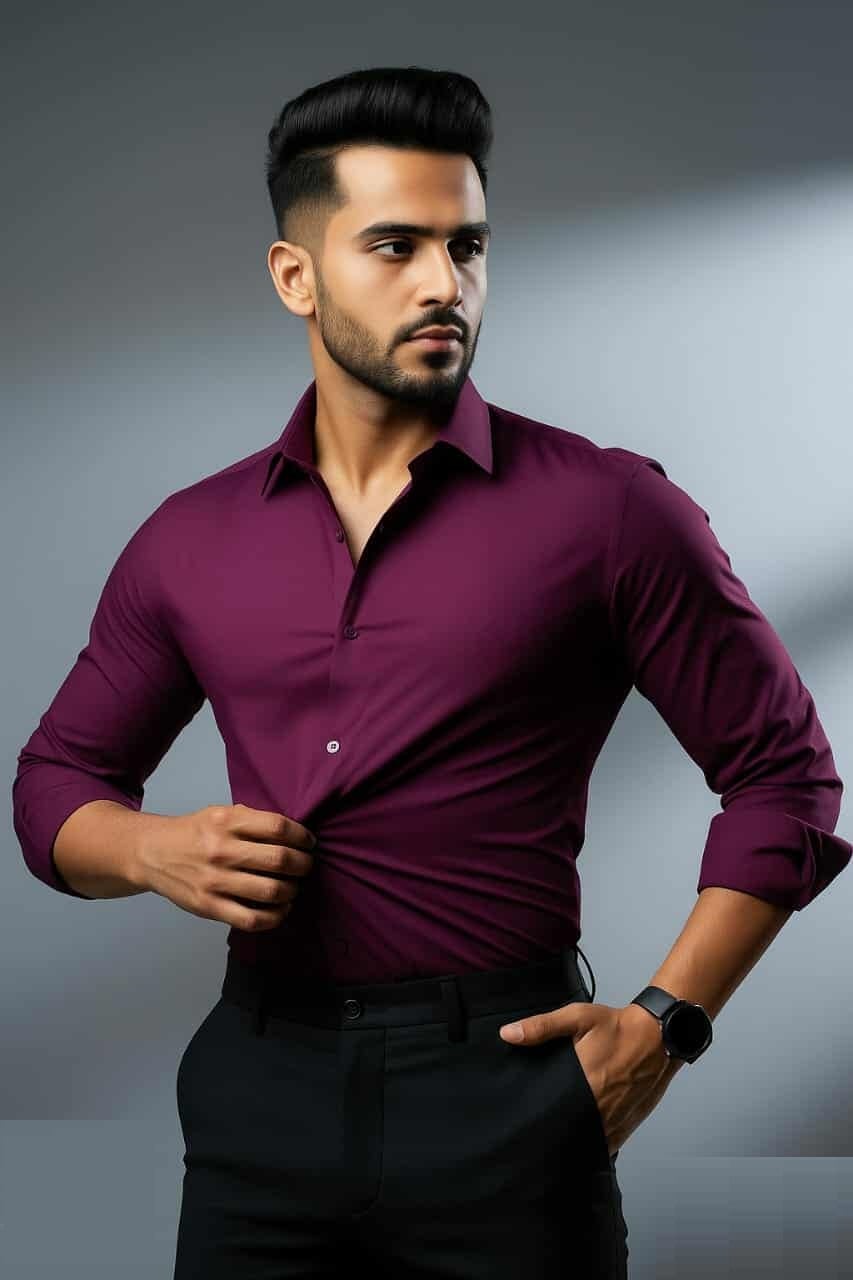 Men's Wrinkle-Free Formal Shirt, Lightweight, Sizes M to XXL