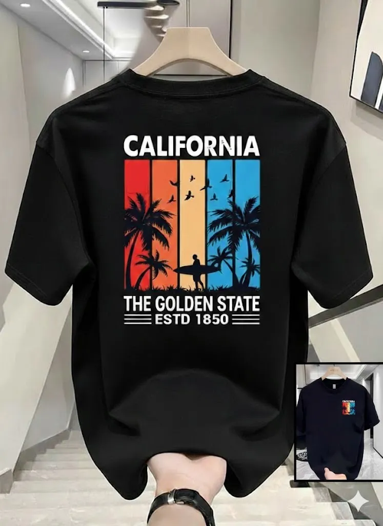 Men's Drop Shoulder T-Shirt, 220 GSM Cotton-Spandex, Sizes M to XXL