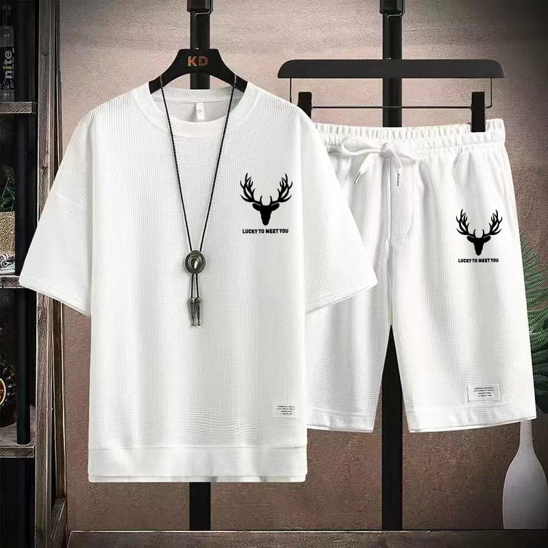Men's 160 GSM Mesh Fabric Tee and Shorts Set in 5 Colours