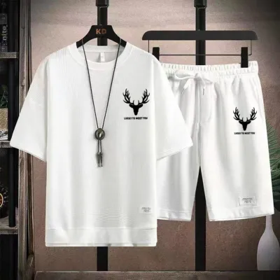 Men's 160 GSM Mesh Fabric Tee and Shorts Set in 5 Colours