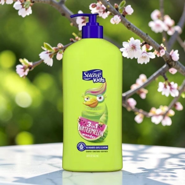 Suave Kids Watermelon Wonder 3 In 1 Shampoo + Conditioner + Body Wash 532ml (United States)