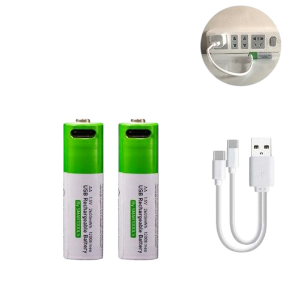 USB Type-C Fast Charging Rechargeable Battery AA 1.5V (4 piece Battery)