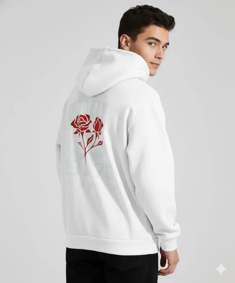 Unisex Printed Drop Shoulder Hoodie, 280 GSM, Length 27 to 30 Inch